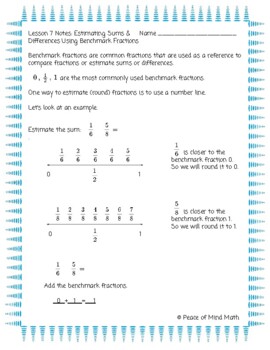 5th grade benchmark fractions