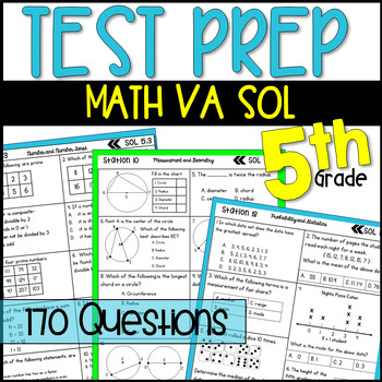 Preview of 5th Grade VA SOL Math Review and Test Prep