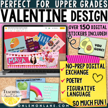 Preview of 5th Grade Valentine ELA Activities Crafts Valentine Card Template Cards Students