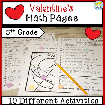 Preview of 5th Grade Valentine's Day Math Activities