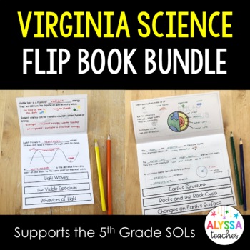 Preview of 5th Grade Virginia Science SOL Flip Book Bundle