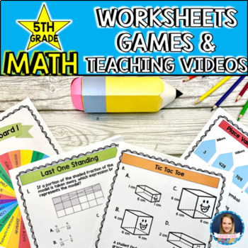 Preview of 5th Grade Math Worksheet Activities and Teaching Videos