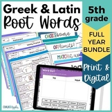 5th Grade Vocabulary BUNDLE - Greek & Latin Root Words - P