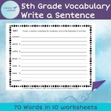 5th Grade Vocabulary Create a Sentence