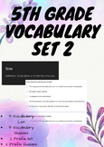 5th Grade Vocabulary Resources Set 2 