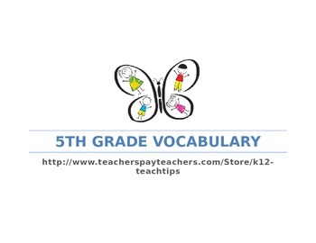 Preview of 5th Grade Vocabulary (>200) Sight Words