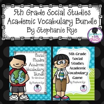 Preview of 5th Grade Vocabulary - Social Studies Academic Vocabulary Bundle