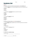 5th Grade Vocabulary Test | Sadlier (Level Blue) | Unit 7