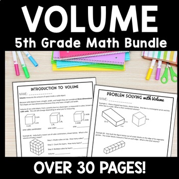 Preview of Finding Volume Practice Bundle: Word Problems, Missing Dimensions, Additive