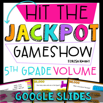 Preview of 5th Grade Volume Math Game Show Google Slides | Distance Learning