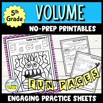 Preview of 5th Grade Volume Math Worksheets | Fun Pages
