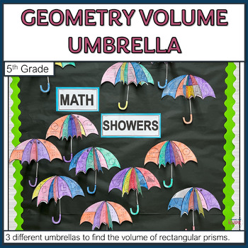 Preview of 5th Grade Volume Review Spring Math Craftivity and Bulletin Board