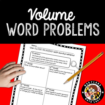 5th grade volume word problems by math lady in md tpt