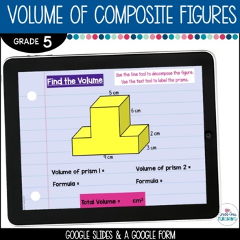 Preview of Volume of Composite Figures - Digital