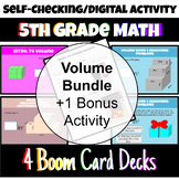 5th Grade Volume of Rectangular Prisms Boom Card Bundle 5.MD.3-5