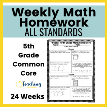 weekly math homework 5th grade