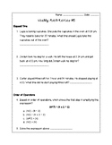 5th Grade Weekly Math SOL Review #5