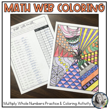 Preview of 5th Grade Whole Number Multiplication Coloring Review 