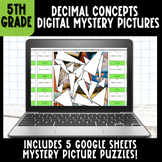 5th Grade Decimal Concepts Digital Mystery Picture: 5 Digi