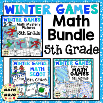 Preview of 5th Grade Winter Math - 5th Grade Winter Games Math Activities Bundle
