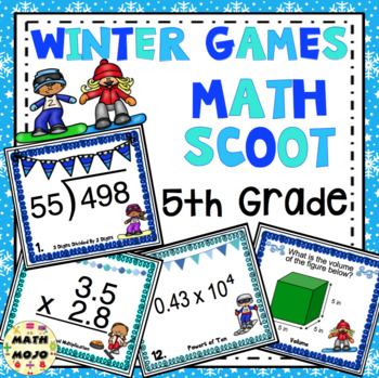Preview of 5th Grade Winter Games: 5th Grade Winter Math Scoot