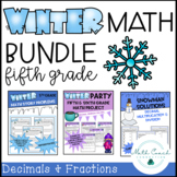 5th Grade Winter Math BUNDLE | Fifth Grade Winter Decimals