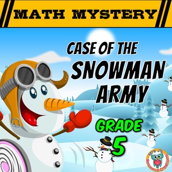 Preview of 5th Grade Winter Math Review Activity: Math Mystery Game