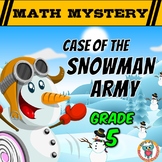5th Grade Winter Math Review Activity: Math Mystery Game