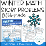 5th Grade Winter Math Story Problems | Fifth Grade Fractio