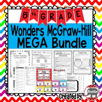 Preview of 5th Grade Wonders McGraw Hill Reading *** MEGA Bundle ***