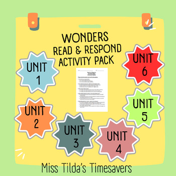 Preview of 5th Grade Wonders Read and Respond Activity Pack