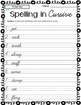 5th Grade Wonders | Spelling | Cursive | On Level Lists | UNITS 1-6