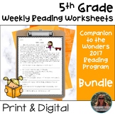 5th Grade Wonders 2017 Weekly Reading Worksheets Bundle - 