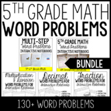 5th Grade Word Problems (Interactive Notebooks Bundle)