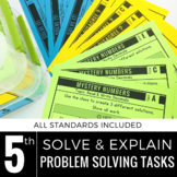 5th Grade Word Problems | Task Cards | Review | Math Centers