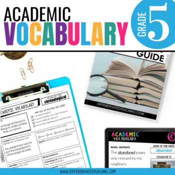 Preview of 5th Grade Word of the Week: Language Activities for Academic Vocabulary | Hybrid
