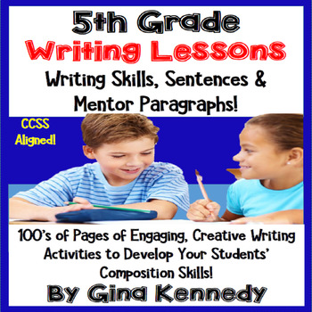 Preview of 5th Grade Writing Lessons & Activities For Every Standard, +Mentor Sentences