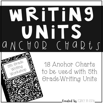 5th Grade Writing Anchor Charts