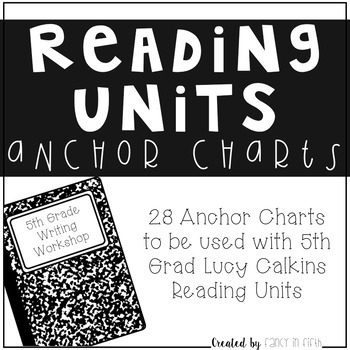 Preview of 5th Grade Reading Anchor Charts for Lucy Calkins {Growing Bundle}