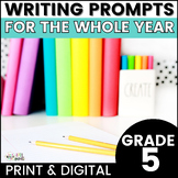 Writing Prompts 5th Grade BUNDLE - NO PREP - 250+ Writing Prompts