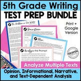 5th Grade Writing Test Prep Bundle | Text-Based Writing