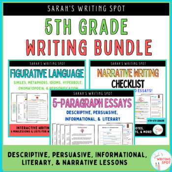 Preview of 5th Grade Writing Topics and Unit Plans