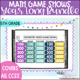 5th Grade Year Long Math Test Prep Game Shows Bundle - Fra
