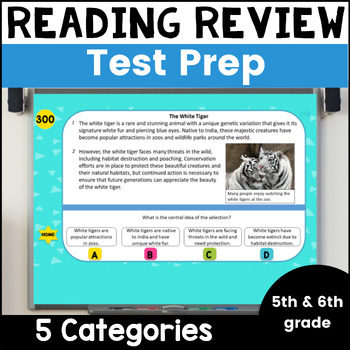 Preview of STAAR Test Prep 5th Grade and 6th Grade ELA Test Prep - Reading Review Game