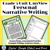 5th Grade myView Writing Supplement U1 Personal Narrative 