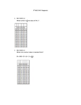 Preview of 5th Math BEST/FAST diagnostic (Florida)