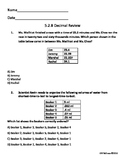 5th Math Ordering Decimals Review TEKS 5.2.B