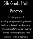 5th Math Practice Review