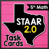 5th Math Texas Task Cards ★ STAAR 2.0 Prep ★ NEW Question 