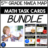 5th Grade NWEA MAP MATH Test Prep Bundle, Task Cards, Prac